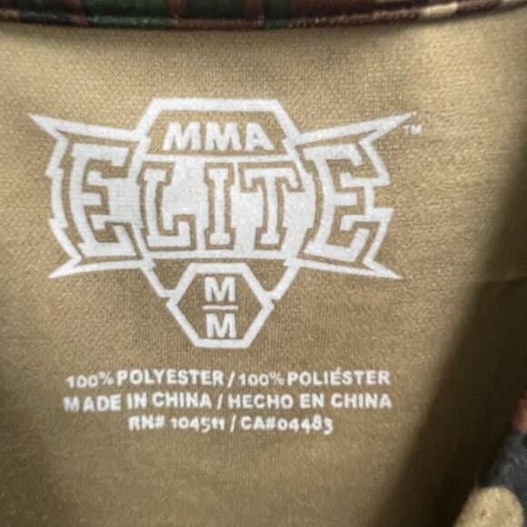 MMA Elite Camo AOP Short Sleeve Lightweight Shirt Active Performance Mens Medium - Picture 2 of 3